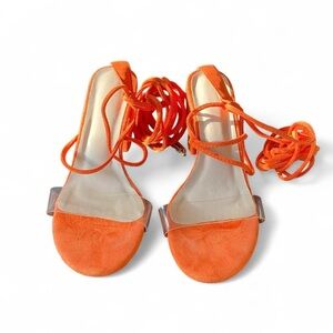 Orange Strappy Heels